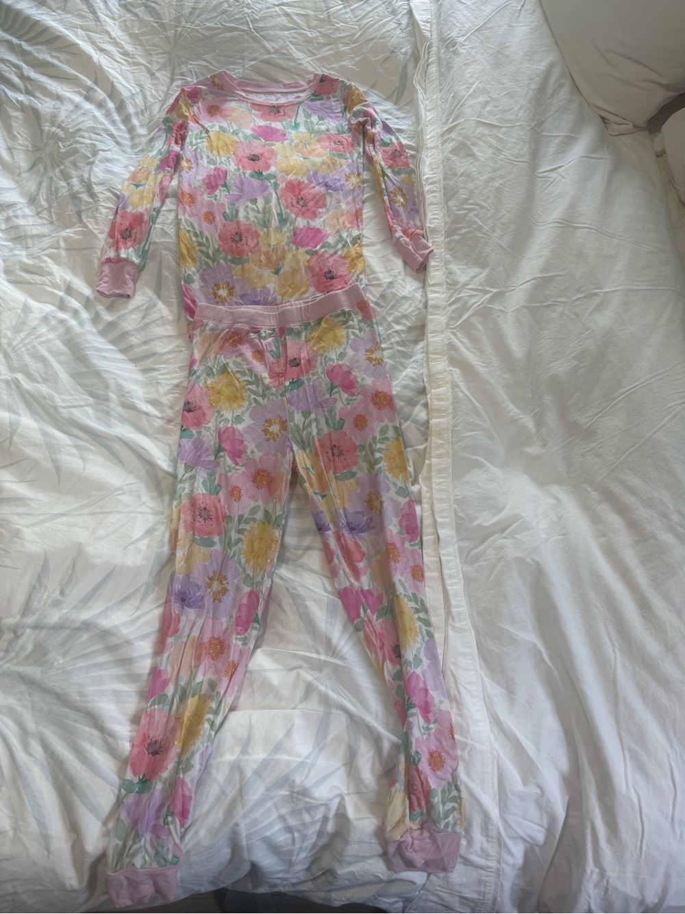 Little Sleepies Pink Tie-Dye Floral Pajama Top